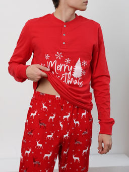 Комплект новогодняя пижама из 100% хлопка BINITA
