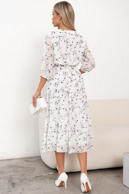 Платье Хелен (белый/синий принт) Р11-2075/11 - Николь фото 8
