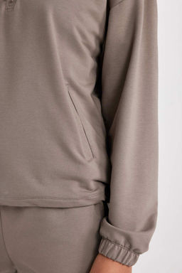 DeFactoFit Спортивная толстовка стандартного кроя с воротником-стойкой  фото 6