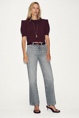 SHORT SLEEVE KNIT TOP