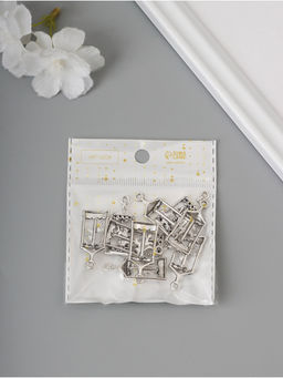 Декор-подвеска для творчества металл «Карусель с лошадкой», серебро, набор 10 шт., 3.3×1.5×0.4 см