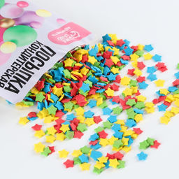 Посыпка цветная фигурная Радужные звезды: красная, жёлтая, зелёная, синяя, 50 г. - KONFINETTA фото 3