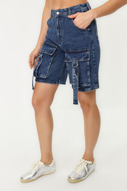 Mavi Kargo Cepli Normal Bel Denim Bermuda TWOSS24SR00014 - Trendyolmilla фото 5