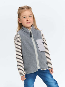 Жилет флисовый Серый меланж - Bungly фото 3