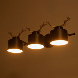 Бра «Сохата», 3хЕ27, 40 Вт, 60×15×22 см, чёрный с золотом