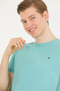 U. S. Polo Assn Мужской мятный трикотаж с круглым вырезом - U.s. polo assn фото 2