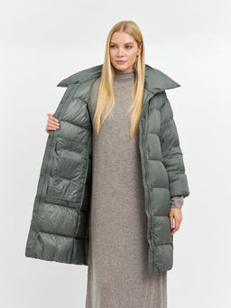 Пуховик женский стеганый длины миди - Glenfield фото 4