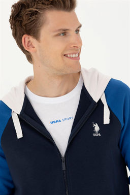 Мужской темно-синий вязаный кардиган - U.s. polo assn фото 9