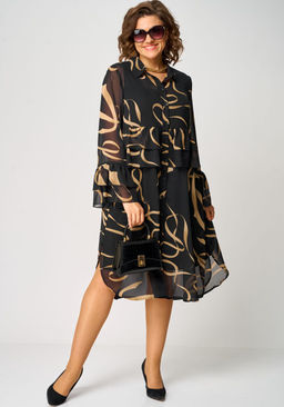 Платье EVA GRANT 7122-Р принт ленты