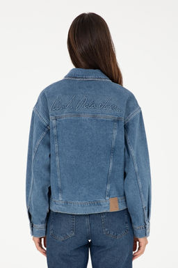 Женская синяя джинсовая рубашка Неожиданная скидка в корзине - U.s. polo assn фото 5