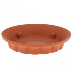 Терракот Горшок для цветов пластмассовый 1л, с поддоном, д14см, h12см, резной орнамент, морозостойкий полипропилен, т.м. NECO (Россия) - Домашняя мода фото 4