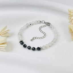 Браслет из Лунного камня с вкл.Турмалина и Шпинели - Радуга самоцветов фото 2