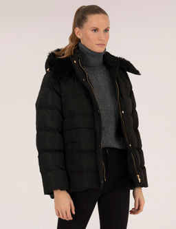 Siyah Regular Fit Mont