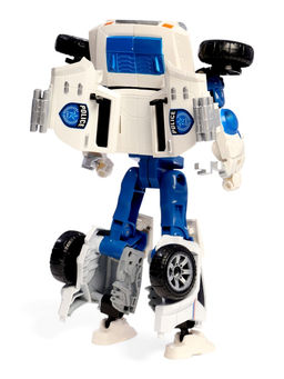 Робот "Полицейский внедорожник", с металлическими элементами, трансформируется