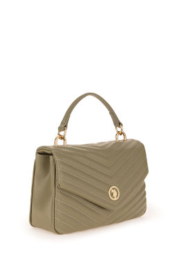 Женская сумка через плечо цвета хаки с цепочкой на ремне Неожиданная скидка в корзине - U.s. polo assn фото 4