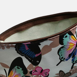 Цена за 2 шт. Косметичка - пенал на молнии, плоская, с принтом, разноцветная