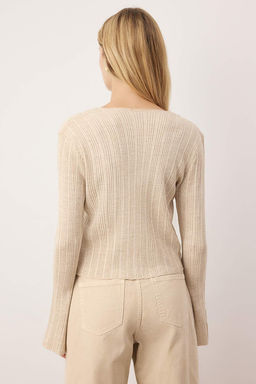 Kahverengi Ispanyol Kol Triko H?rka TWOAW26HI00268 - Trendyolmilla фото 8