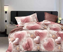 Постельное белье поплин эксклюзив на молнии - Перламутр 2 сп. с Евро простыней (на молнии с нав.70х70)