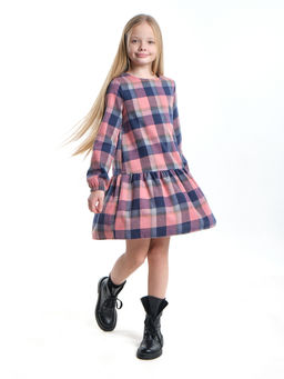 Платье для девочки нарядное детская одежда выпускной UD 7861 бежевая клетка - Mini maxi фото 6