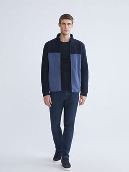 Dik Yaka Polar Erkek Fermuarl? Sweatshirt