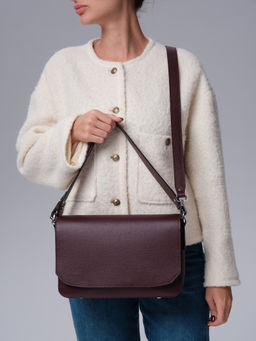 Сумка на плечо Deboro 30512 зимняя вишня