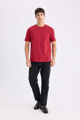 Новая базовая простая футболка с короткими рукавами и круглым вырезом стандартного кроя - Defacto фото 2