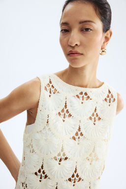 Top efecto crochet con espalda en U - H&m фото 2