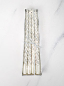 Свеча стержень 4 штуки 25 см витая / A-500 /уп 144/ белая - ГалеонТрейд фото 4
