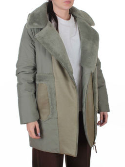 8088 GREEN Куртка зимняя женская (верблюжья шерсть, 120 гр. холлофайбер)