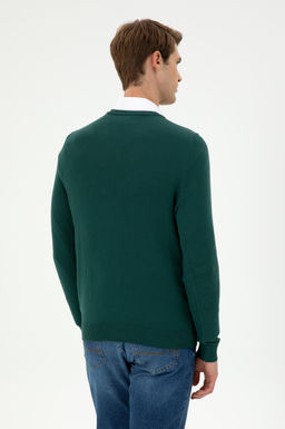 Мужской темно-зеленый базовый свитер Неожиданная скидка в корзине - U.s. polo assn фото 5