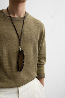 RELAXED FIT SEMI-SHEER SWEATER - Zara фото 5