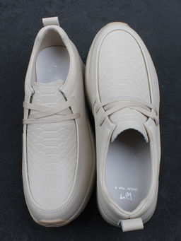 03-A1011-2 BEIGE Полуботинки спортивные женские (натуральная кожа)