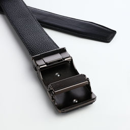 Ремень мужской, 120×3.6 см, регулируемая длина, пряжка автомат, чёрный