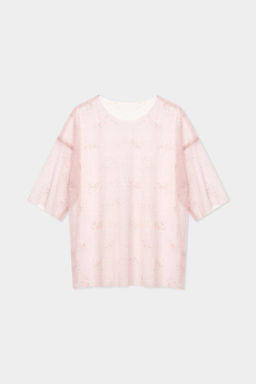 Футболка оверсайз из эластичной сетки со стеклярусом - Mollis фото 5