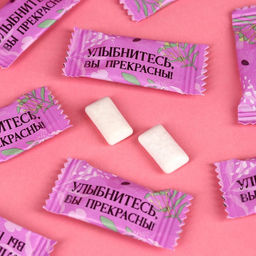 Цена за 50 шт. Жевательная резинка Для вас, 68 г ( 50 шт. по 1.36 г). - Фабрика счастья фото 2