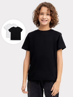 Футболка для мальчиков мультипак (2 шт.) в черном цвете