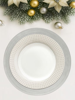 Тарелка подстановочная Wilson&Young Silvery, d=33 см, стекло, серебристая