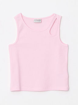 Bisiklet Yaka Basic Pamuklu K?z ?ocuk Atlet