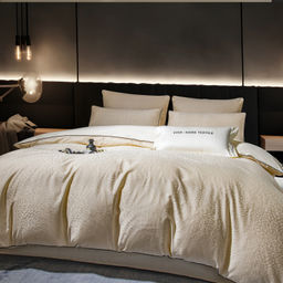 Комплект постельного белья на резинке Сатин-Жаккард Тессоро MTR006 Евро 4 Наволочки