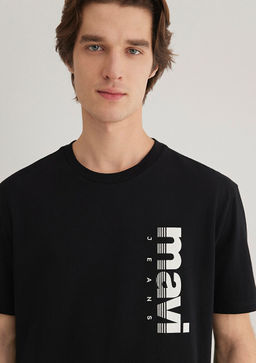 Mavi Jeans Bask?l? Siyah Tisort  фото 5