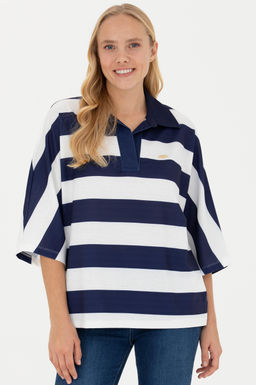 Женская темно-синяя футболка - U.s. polo assn фото 8
