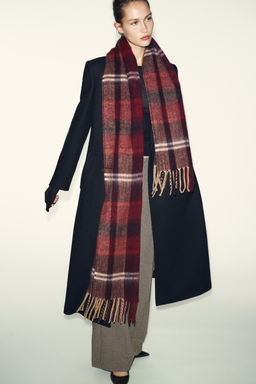 JACQUARD CHECK SCARF - Zara фото 6