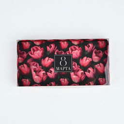 Цена за 5 шт. Коробка для кондитерских изделий с пластиковой крышкой 8 Марта, 10.5?21?3 см