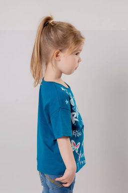 CRB wear/CWKG 63730-39-389 Футболка для девочки,морская волна/Ex.Cherubino  фото 5