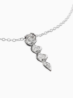 Цена за 2 шт. Кулон на цепочке "ДНК", цвет серебро