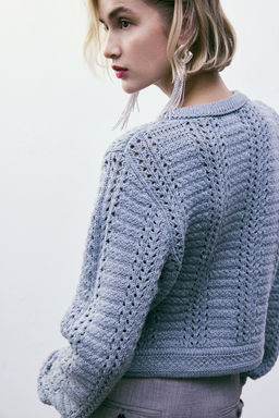Cardigan en punto pointelle