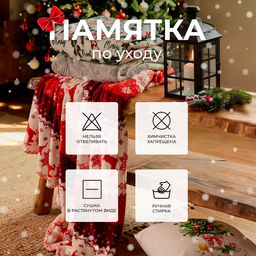 Плед «Этель. Новогодний олень», 150×200 см, корал-флис 220 г/м²