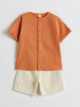 Basic Erkek ?ocuk G?mlek ve ?ort 2li