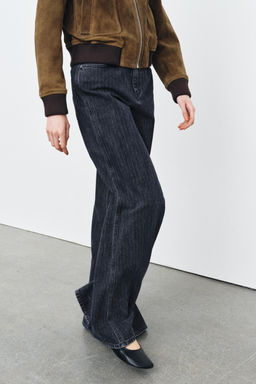 ZW COLLECTION HIGH-WAIST FLARED STRIPED JEANS - Zara фото 2
