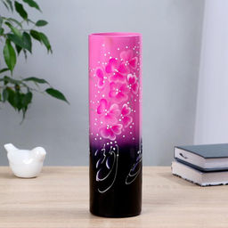 Ваза Дивная, h=26.5 см, стекло, розовая